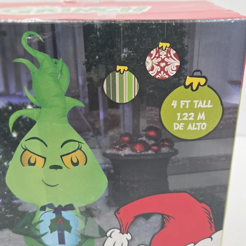 Gemmy 4ft The Grinch Christmas Inflatable LED Light Up Yard Decor New